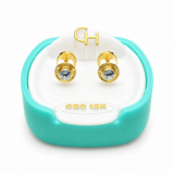 Abridor con Strass Mediano Oro - Cajita Verde