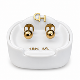 Abridores Bolita Oro con Tic Enchapado - Cajita Blanca