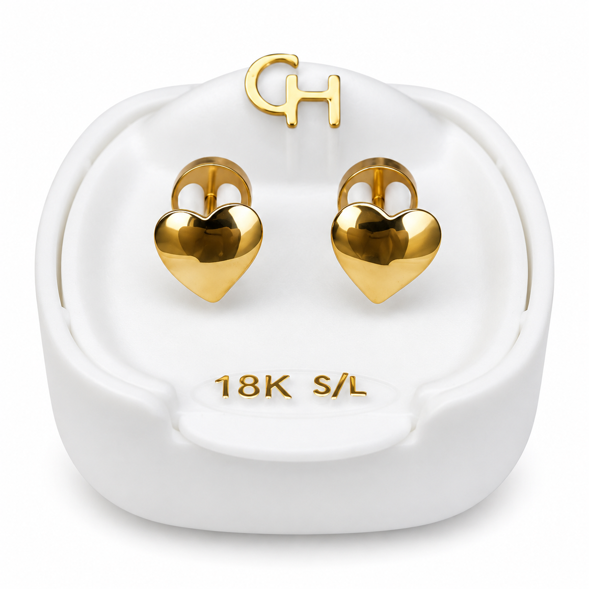 Abridor Corazón Oro con Tic Laminado - Cajita Blanca